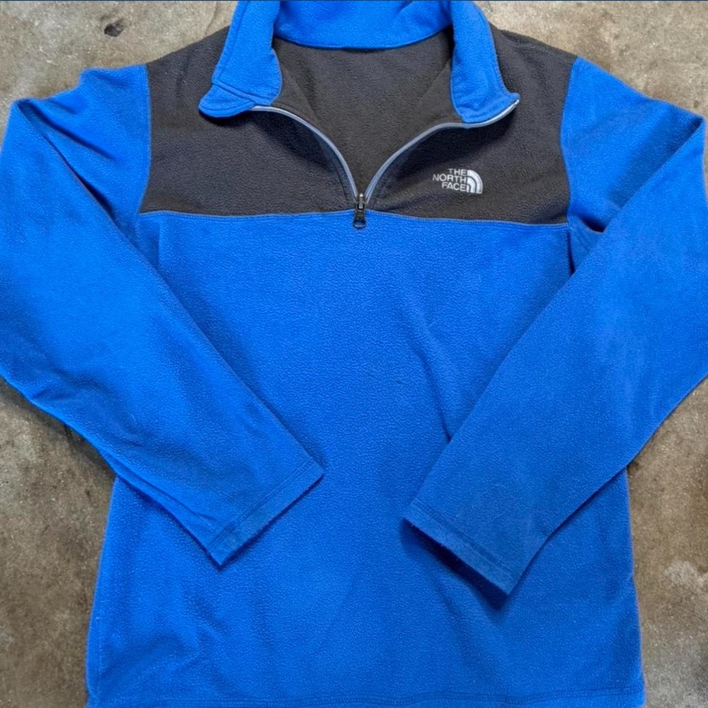 The North Face Royal Blue & Black Quarter-Zip Fleece Pullover